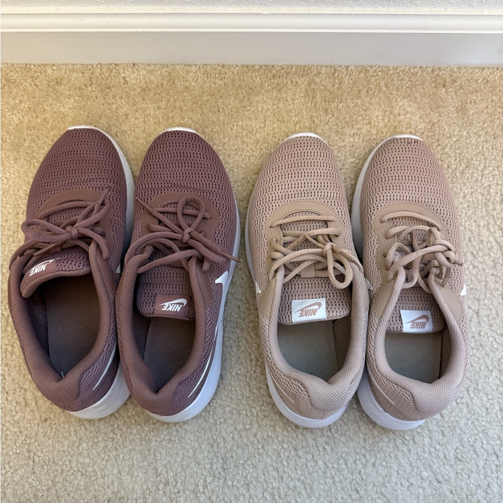 Nike Women's Running Shoes sneakers Tanjun size 10 2 pairs